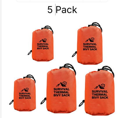 🏔️Survival Thermal Bivy Sack – Ultralight Waterproof Emergency Sleeping Bag for Hiking & Bug-Out Bags