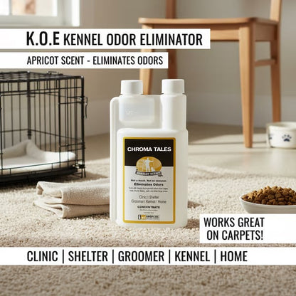 🔥Last Day 50% OFF - 🐶Kennel Odor Eliminator 🍑  Concentrate – Non-Enzymatic, Apricot & Fresh Scents for Tough Pet Odors