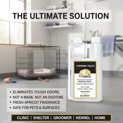 🔥Last Day 50% OFF - 🐶Kennel Odor Eliminator 🍑  Concentrate – Non-Enzymatic, Apricot & Fresh Scents for Tough Pet Odors