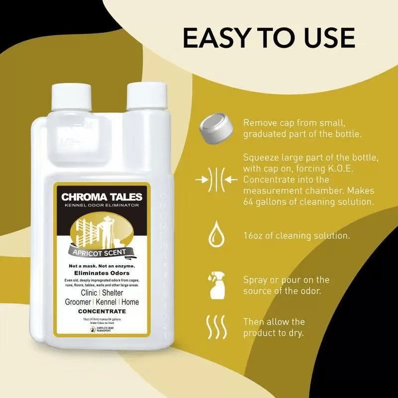 🔥Last Day 50% OFF - 🐶Kennel Odor Eliminator 🍑  Concentrate – Non-Enzymatic, Apricot & Fresh Scents for Tough Pet Odors